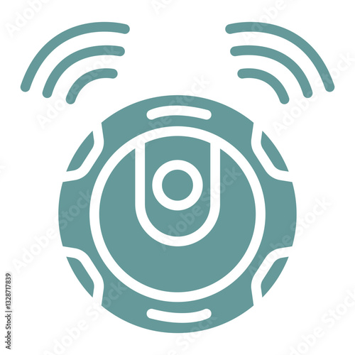 Vector Design Robotic Vaccum Icon Style