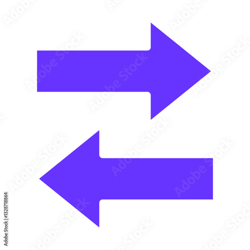 Vector Design Opposite Arrow Icon Style