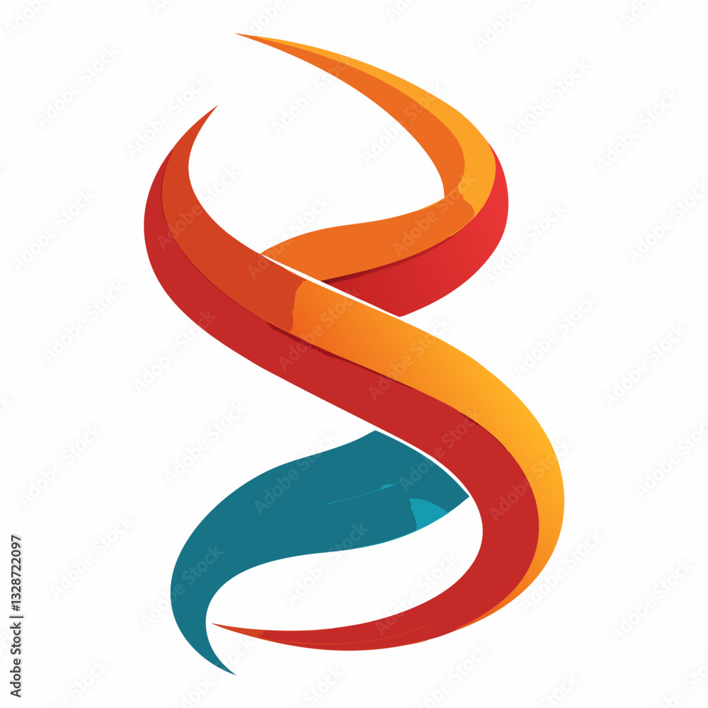 abstract ribbon swirl with dynamic curves abstract ribbon swirl with dynamic curves