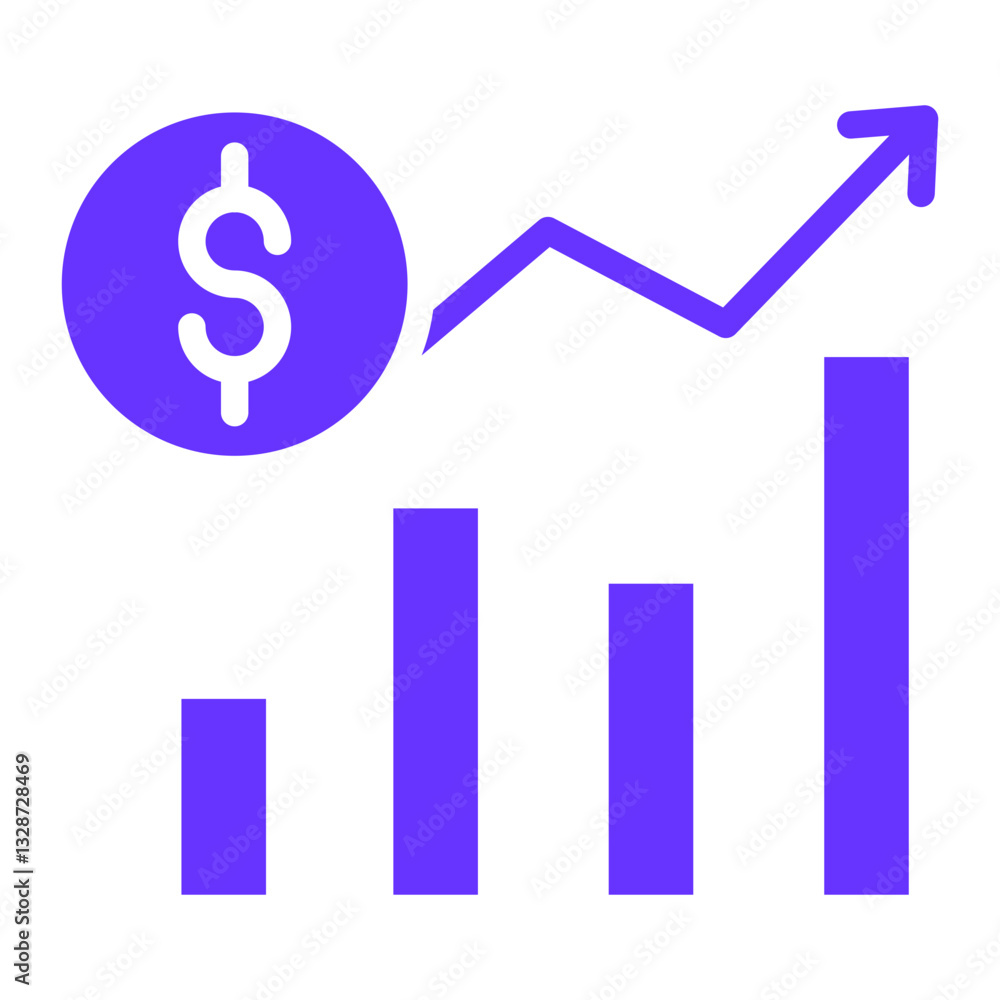 Vector Design Revenue Icon Style Vector Design Revenue Icon Style