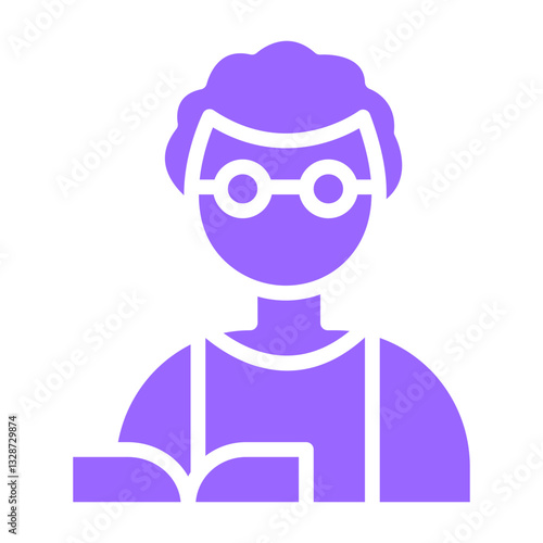 Vector Design Professor Icon Style