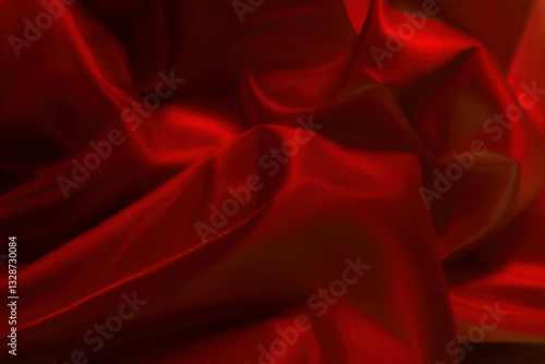 Luxurious red satin fabric with soft folds and rich texture. Perfect for backgrounds, branding, fashion design, festive themes, Valentine's Day, luxury advertising, and creative digital artwork
