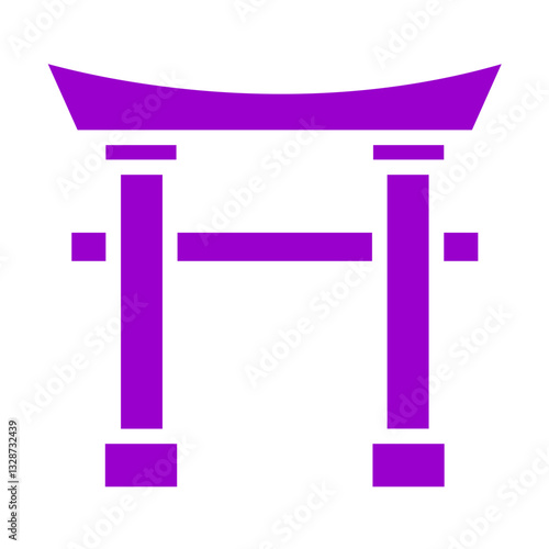 Vector Design Torii Gate Icon Style