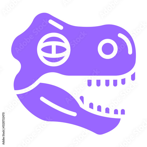 Vector Design Dinosaur Fossil Icon Style