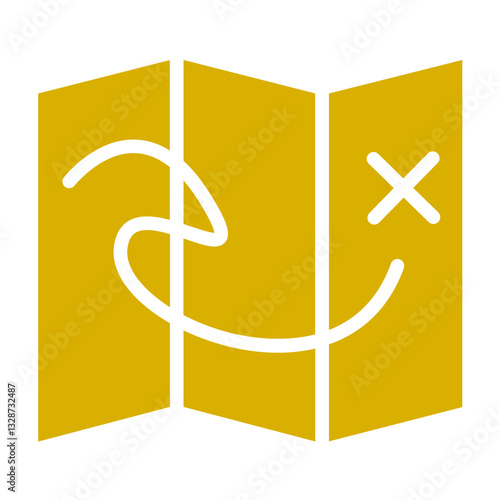 Vector Design Treasure Map Icon Style
