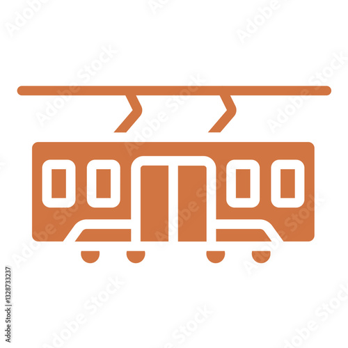 Vector Design Tramcar Icon Style