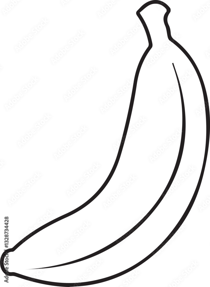 banana outline vector design banana outline vector design
