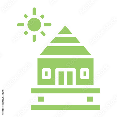 Vector Design Bungalow Icon Style