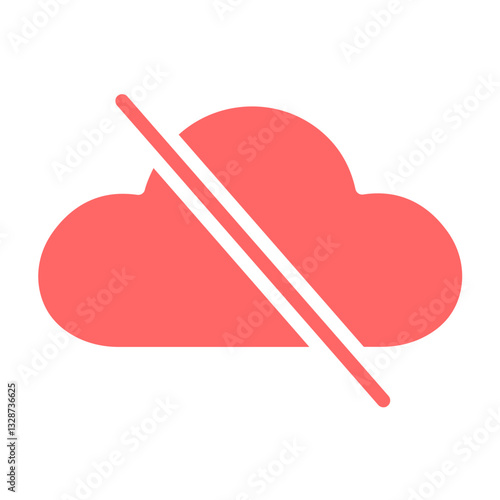 Vector Design Cloud Inaccessible Icon Style