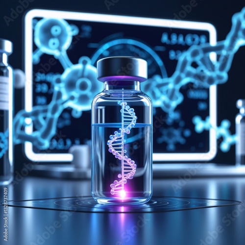 Medical science utilizes blue-capped medicine bottles and pills alongside stethoscopes for healthcare research