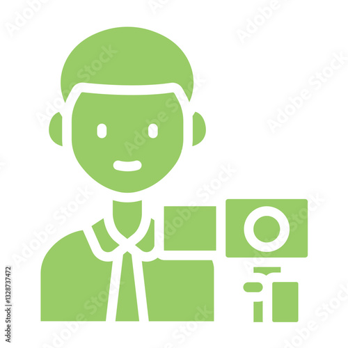 Vector Design Cameraman Icon Style