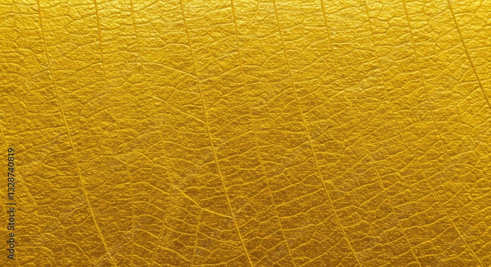 Naklejka premium Gold leaf texture with intricate vein patterns.