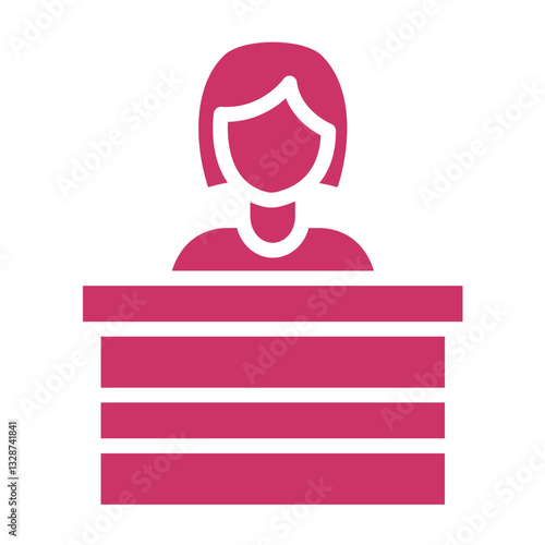 Vector Design Receptionist Icon Style