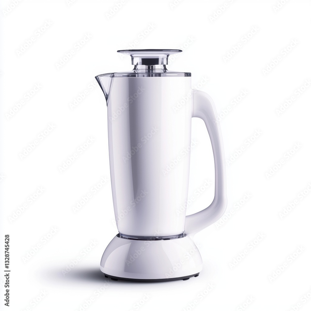 Obraz premium A sleek, modern white blender designed for efficient food preparation and blending tasks in contemporary kitchens.