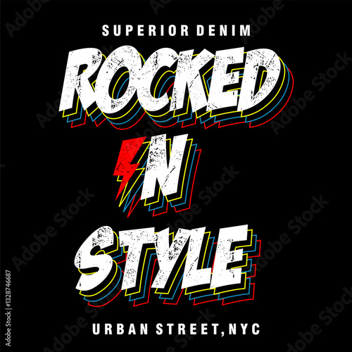  Rock style graphic  vectors for t-shirt and other uses