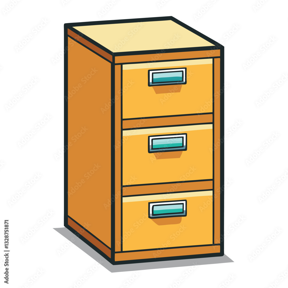 Filing cabinet minimalist simple design vector. Filing cabinet minimalist simple design vector.