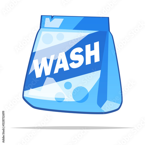 Laundry detergent plastic package vector isolated illustration