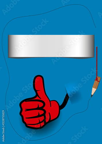 Daumen hoch blau 2