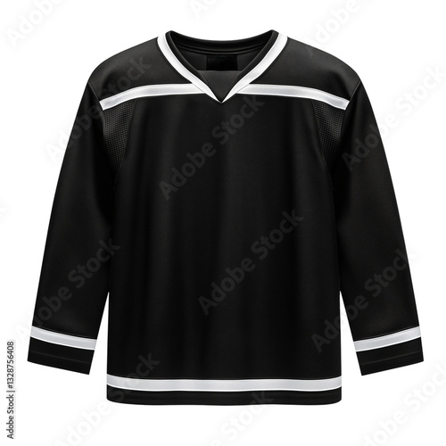 Athletic hockey jersey isolated on a transparent background