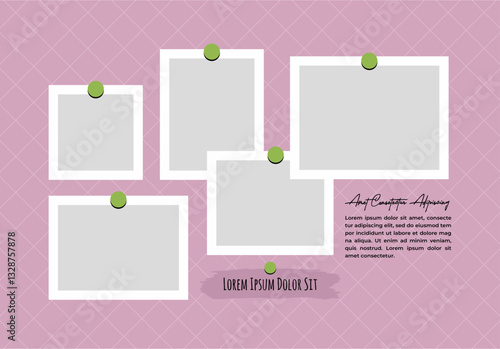 Picture or photos frame collage and digital photo wall template