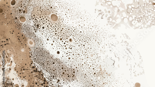 The image presents an abstract texture composed primarily of beige and white tones.  The texture is characterized by a mottled and speckled appearance with variations in density and shade.  There