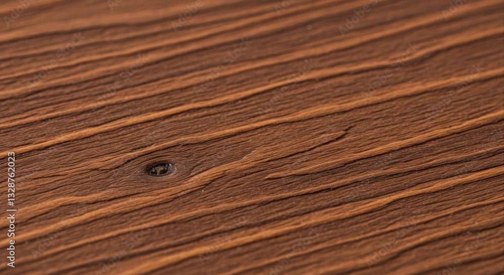 Naklejka premium Close-up view of rich brown wood grain texture.