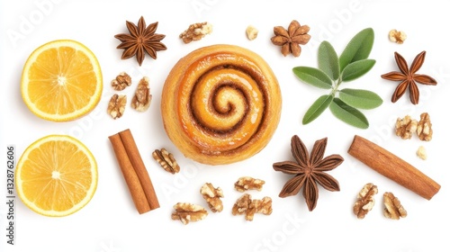 Wallpaper Mural Cinnamon sticks and ground cinnamon spices on wooden surface for cooking and baking Torontodigital.ca