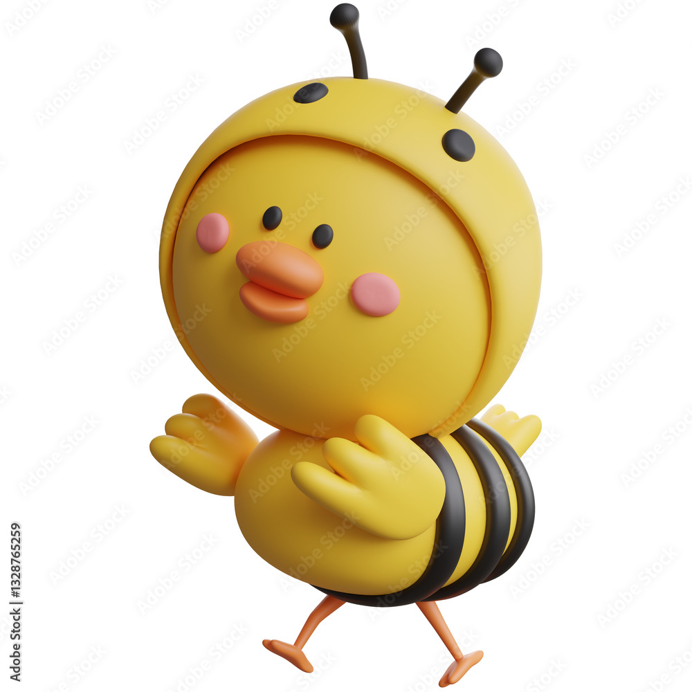 3d render of Cute Chick with Spring and Easter Day. 3d render of Cute Chick with Spring and Easter Day.