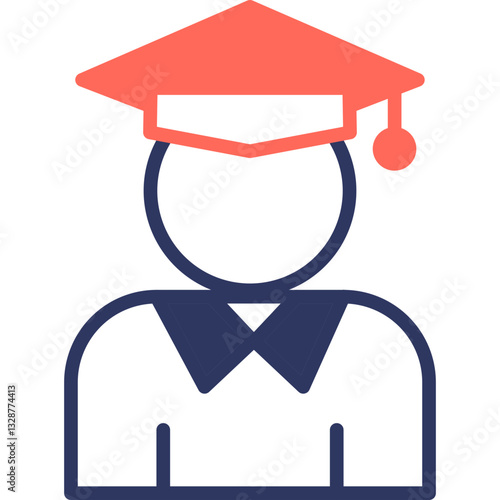 Student glyph color icon