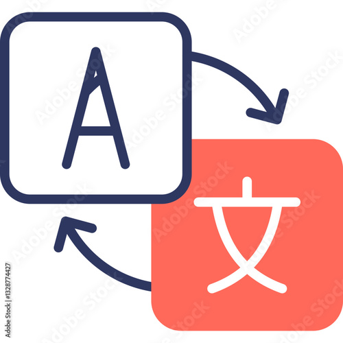 Language glyph color icon