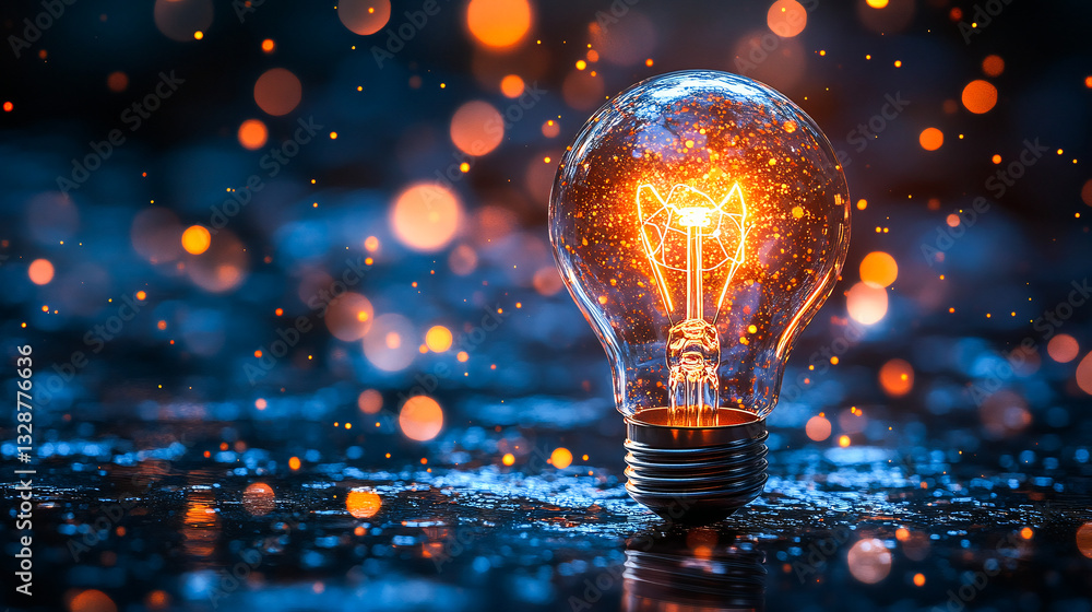 Conceptual image showcasing a light bulb as a metaphor for an innovative breakthrough and smart idea, symbolizing genius marketing strategy planning and creative thinking in business Conceptual image showcasing a light bulb as a metaphor for an innovative breakthrough and smart idea, symbolizing genius marketing strategy planning and creative thinking in business