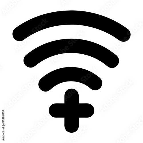 add wi-fi network icon - flat icon for apps and websites
