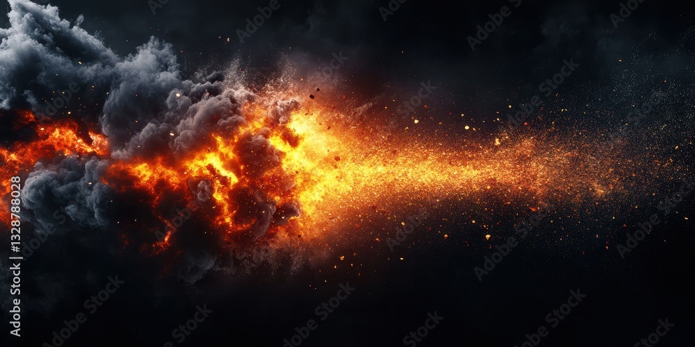 Fire explosion banner Banner Fire explosion banner Banner