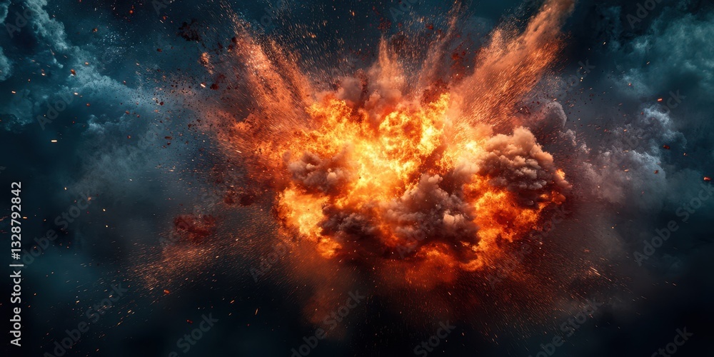Fire explosion banner Banner Fire explosion banner Banner