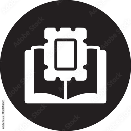 stamp collecting glyph icon