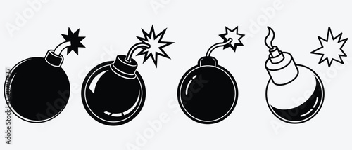Photos Collection of Bomb Icons, Explosive Vector Designs & Illustrations
