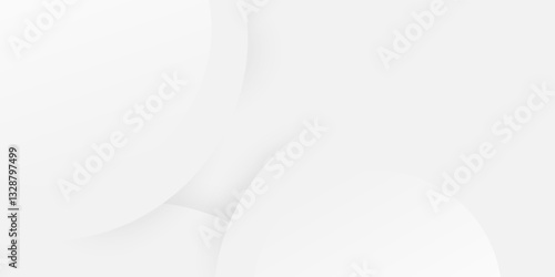 Abstract Minimalist Geometric White and Gray Background, Circles Pattern - Multi Purpose Vector Illustration,  Design Template, Applicable for Web, Technology Designs, Presentations, Posters, Placards