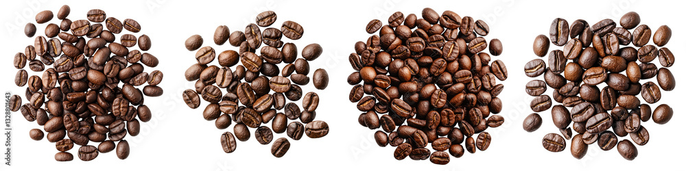 A collection of close up photographs showcasing a variety of roasted coffee beans in different shades of brown and varying degrees of roasting category Food A collection of close up photographs showcasing a variety of roasted coffee beans in different shades of brown and varying degrees of roasting category Food
