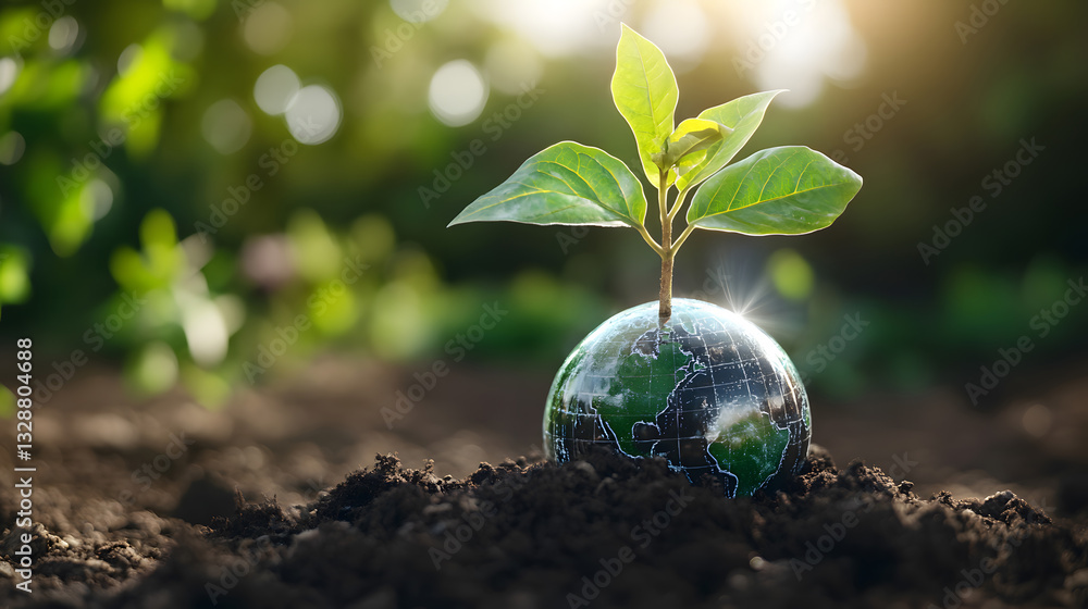 hand holding small tree for planting. concept green world earth day hand holding small tree for planting. concept green world earth day