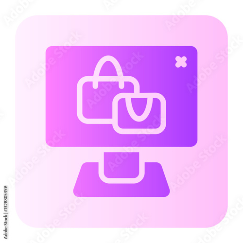 Online Shopping gradient icon