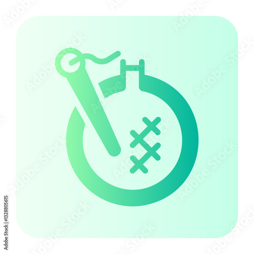 Cross stitch gradient icon