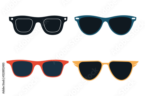 Eye-Catching Fashionable Sunglasses Graphic Vector Illustration.
