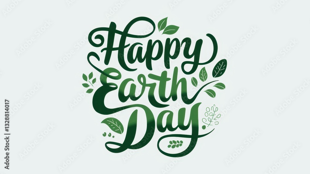 Obraz premium Happy Earth Day celebration, eco-friendly message, environmental awareness, sustainable living, nature appreciation, green lifestyle, spring vibes, global activism.