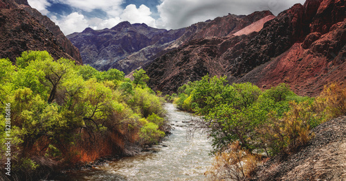 Wallpaper Mural River and mountains at Charyn Canyon, Kazakhstan Torontodigital.ca