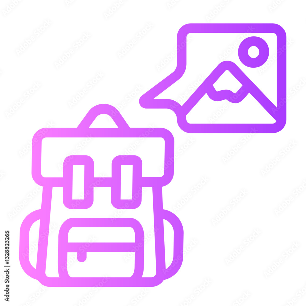hiking gradient icon