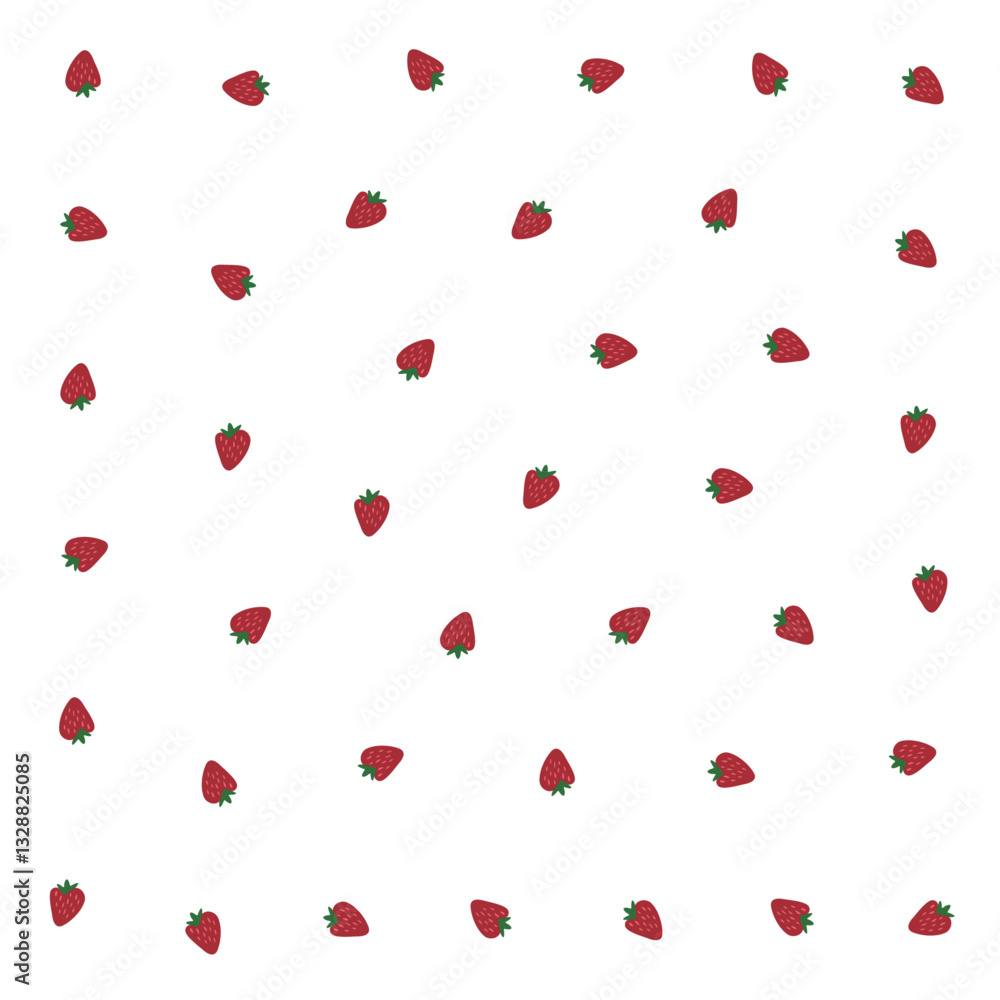 a pattern of strawberries on a white background a pattern of strawberries on a white background