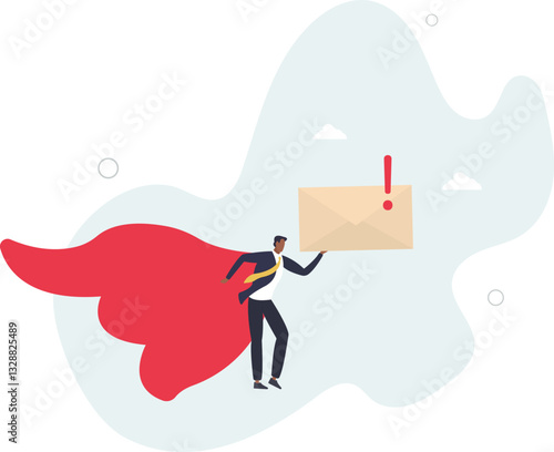 Sending email to communicate with client or customer, subscription newsletter automation, online advertising or mailing list service concept,flat character life .