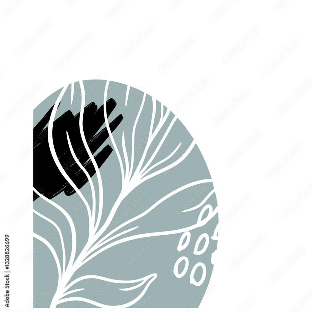 Obraz premium Beauty Leaf Corner Border Illustration