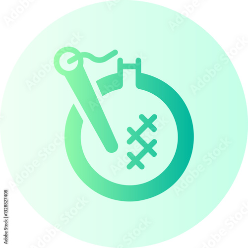 Cross stitch gradient icon