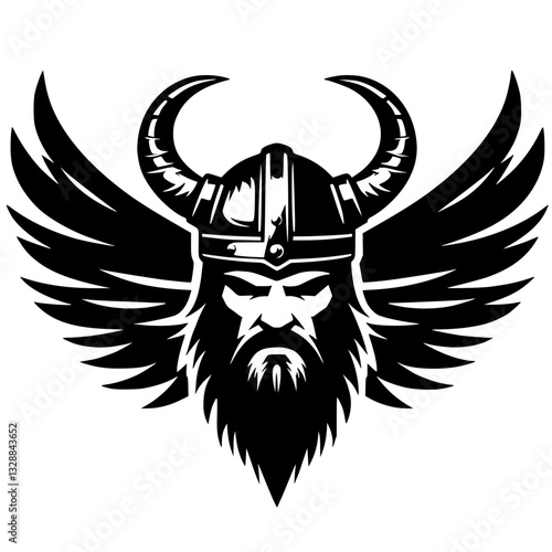 Viking illustration silhouette